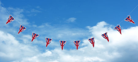 3D render of Union Jack Bunting and Banners
