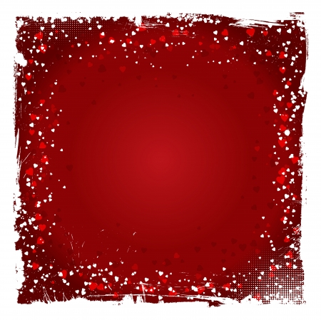 Grunge style background with hearts - ideal for Valentines Dayのイラスト素材