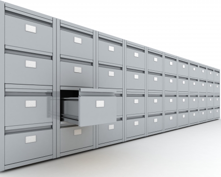 3D Render of a Filing Cabinateの写真素材