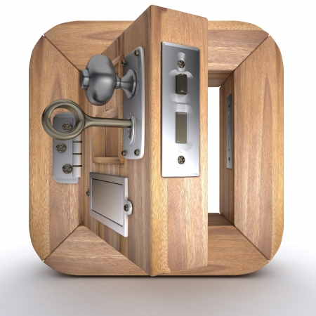 3d render of charicature of a door in icon formatの写真素材