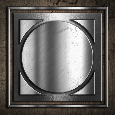 Abstract grunge background with a metallic design の写真素材