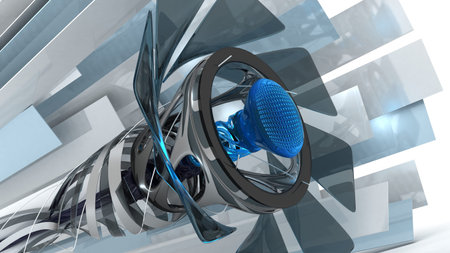 3D Render of an abstrct spiral background
