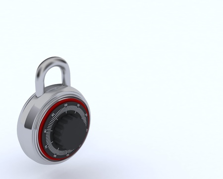 3D Render of a Combination padlockの写真素材