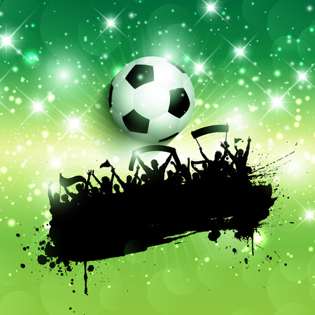 Grunge style background of a football / soccer crowd backgroundのイラスト素材