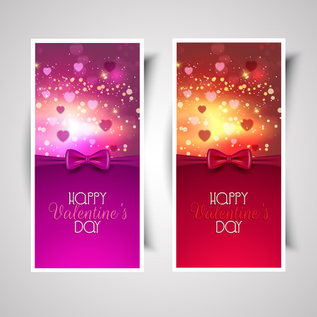 Collection of two Valentine's day backgroundsのイラスト素材