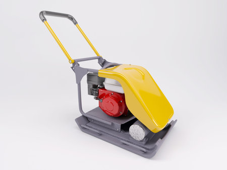 3d render of a vibratory plate compactor