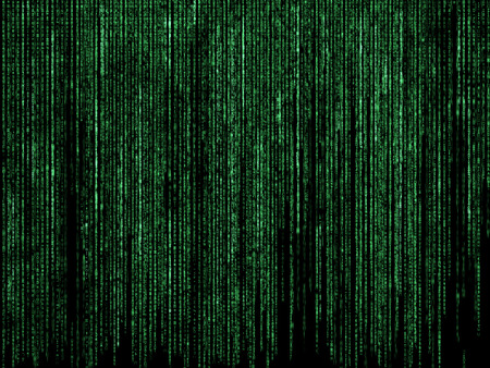 Futuristic background with matrix style code designの写真素材