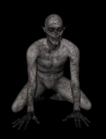 3D render of a demonic figure - ideal for Halloweenの写真素材