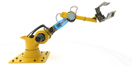 3D Render of an Industrial Robot Armの写真素材
