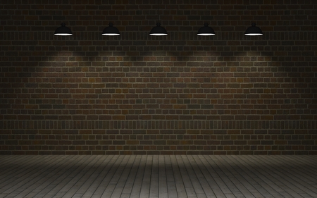 3d render of an Exposed brick wallの写真素材