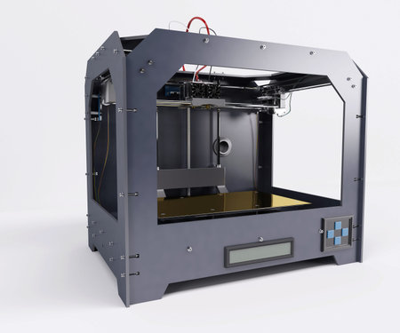 3D Render of 3 Dimensional  Printer