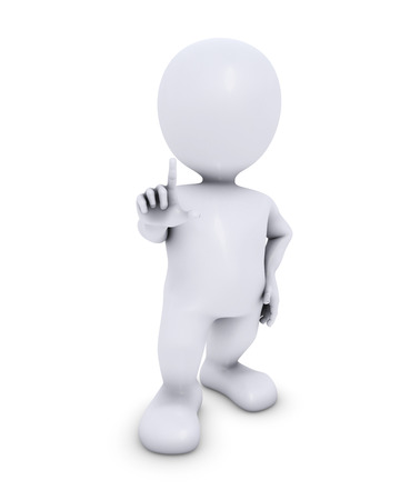 3D Render of Morph Man Presentingの写真素材
