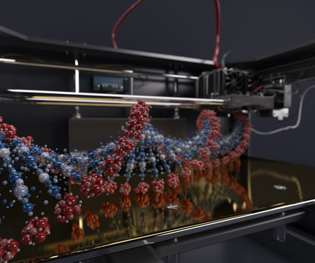 3D Render of 3 Dimensional  Printer