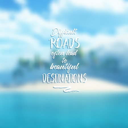 inspirational quote on a defocussed backgroundのイラスト素材