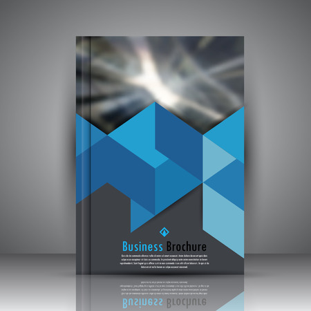 Business brochure with modern geometric designの写真素材