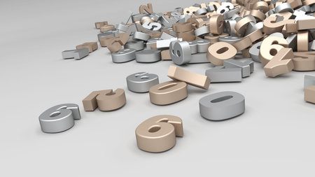 3D Render of Abstract Alphabet Background