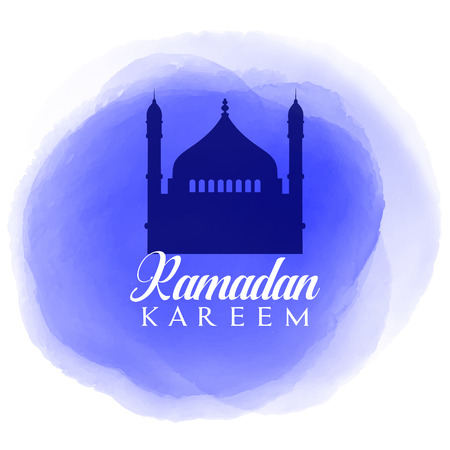 Ramadan Kareem background with watercolour textureの写真素材