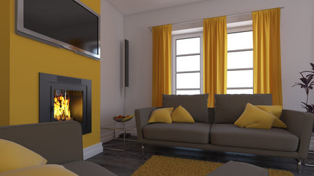 3D render of a Living Room Interior