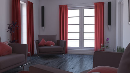 3D render of a Living Room Interior