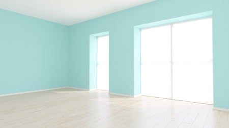 3D render of an empty roomの写真素材