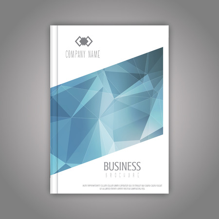 Business brochure template with a low poly designの写真素材