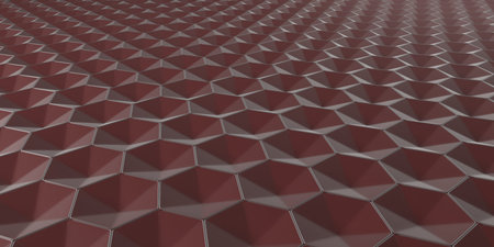 Render of 3D Geometric Abstract Hexagonal Wallpaper Background