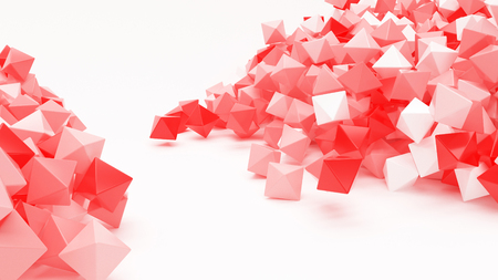 Render of 3D Geometric Abstract Hexagonal Wallpaper Backgroundの写真素材