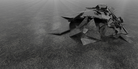 Render of 3D Shatter Abstract Wallpaper Backgroundの写真素材