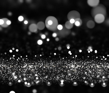 Christmas background with a silver glitter effectの写真素材