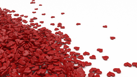 Render of 3D Valentine's Day backgroundの写真素材