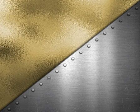 Gold and silver abstract metallic texture backgroundの写真素材