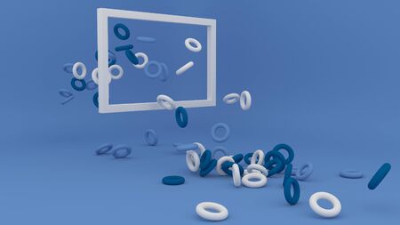 3D Render of Minimalist Geometric Shape Backgroundの写真素材