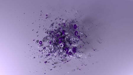 3D Render of Geometric Fountain Shape Backgroundの写真素材