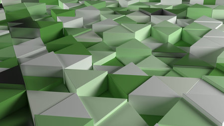 Render of 3D Geometric Abstract Background