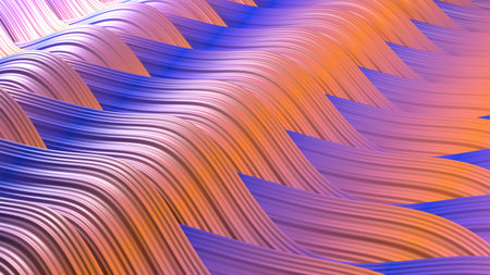 3D render of Abstract dynamic textured wave background