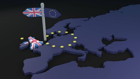 3d render of a brexit graphicの写真素材