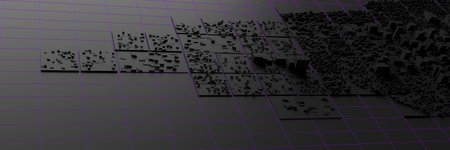 3D Render of an Abstract city background
