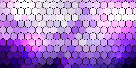 Modern banner with a purple hexagonal pattern design