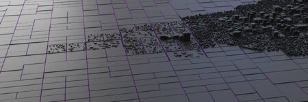 3D Render of an Abstract city backgroundの写真素材