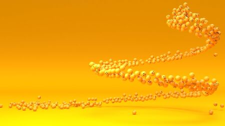 3d render of Emoji emoticon character backgroundの写真素材