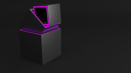 Abstract 3d render of a modern geometric background