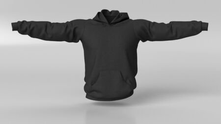 3d realistic render of Mens Jumper clean empty template, mockup for design, logoの写真素材