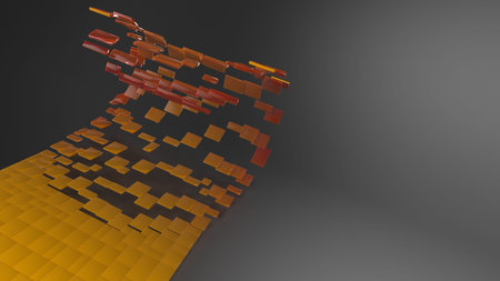 Render of 3D Geometric Abstract Background