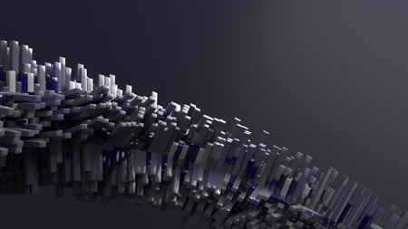 Render of 3D Geometric Abstract Backgroundの写真素材