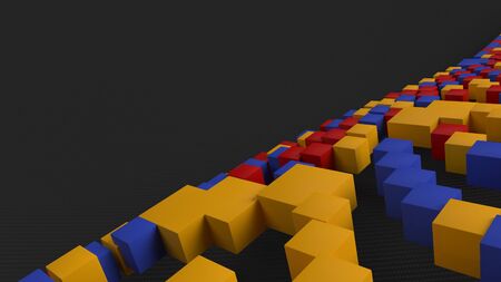 Render of 3D Geometric Abstract Backgroundの写真素材