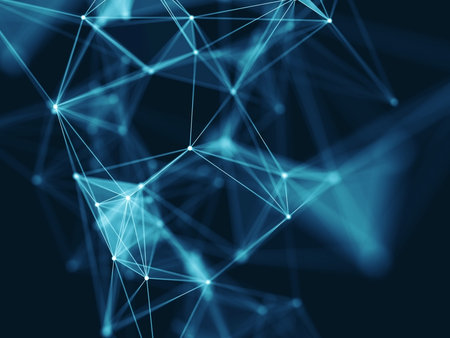 3D render of a science modern network communications backgroundの写真素材
