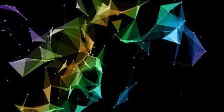Abstract background with a colourful network communications design