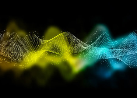 Abstract background with a flowing waves design
