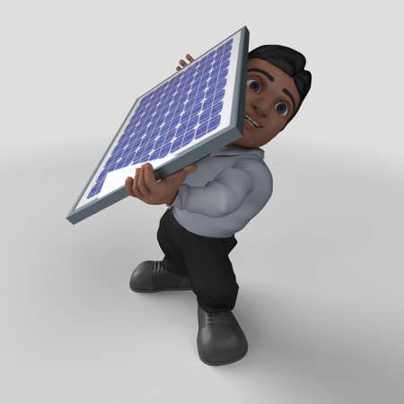 3D Render of Cartoon Business Characterの写真素材