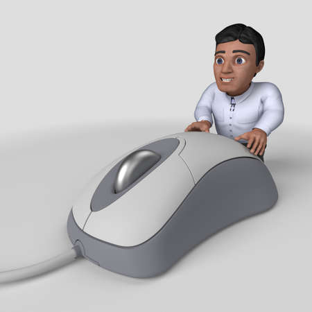 3D Render of Cartoon Business Characterの写真素材